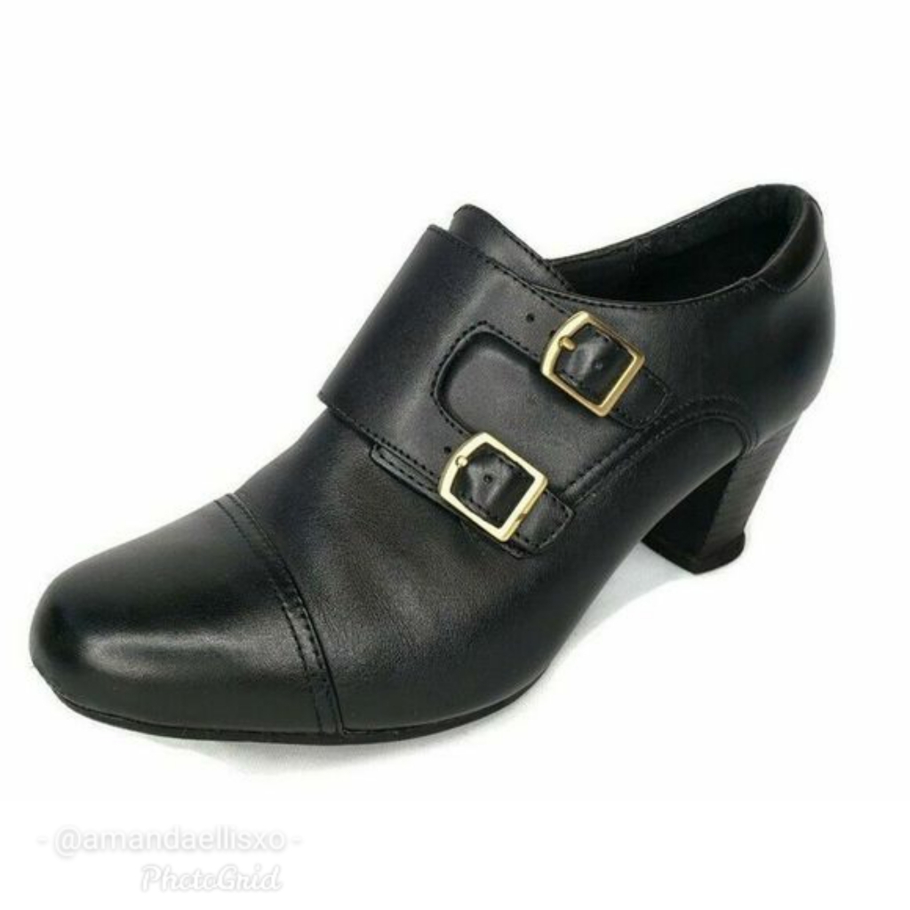 Clarks Flyrt Fancy Monk Strap Leather Ankle Bootie